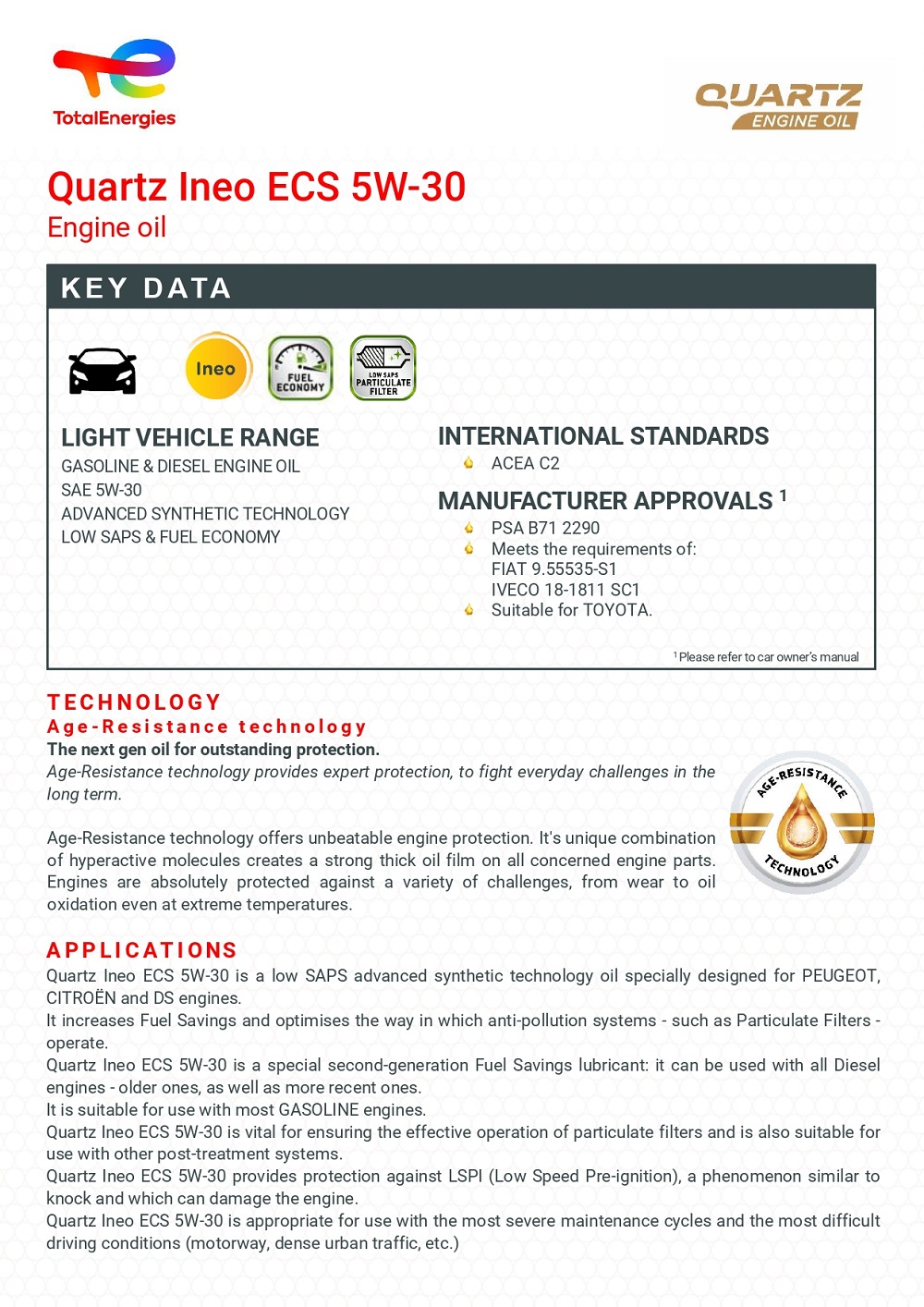 total 5w30, total 5w30 cena, total ineo ecs 5w30